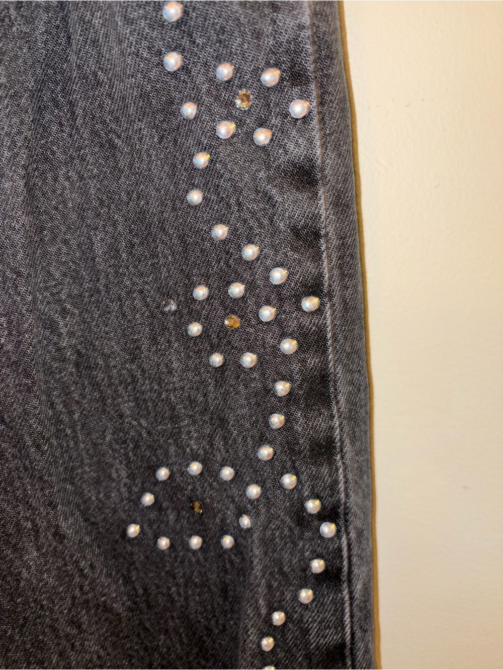 Levi’s Premium 501 '90s Bejeweled Studded Rhinestone Jeans women’s size 24x30. - Picture 2 of 16